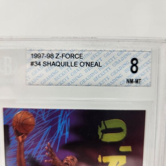 1997-98 Z-Force Shaquille O'Neal #34 Graded 8 NM-MT by Beckett (o) - Picture 3 of 6